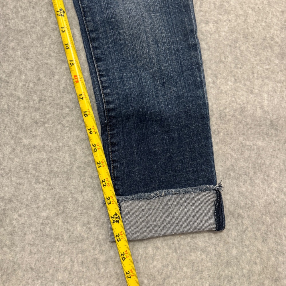 KUT from the Kloth Straight Leg Denim Jeans Blue Raw Hem Size 4 - Picture 4 of 15